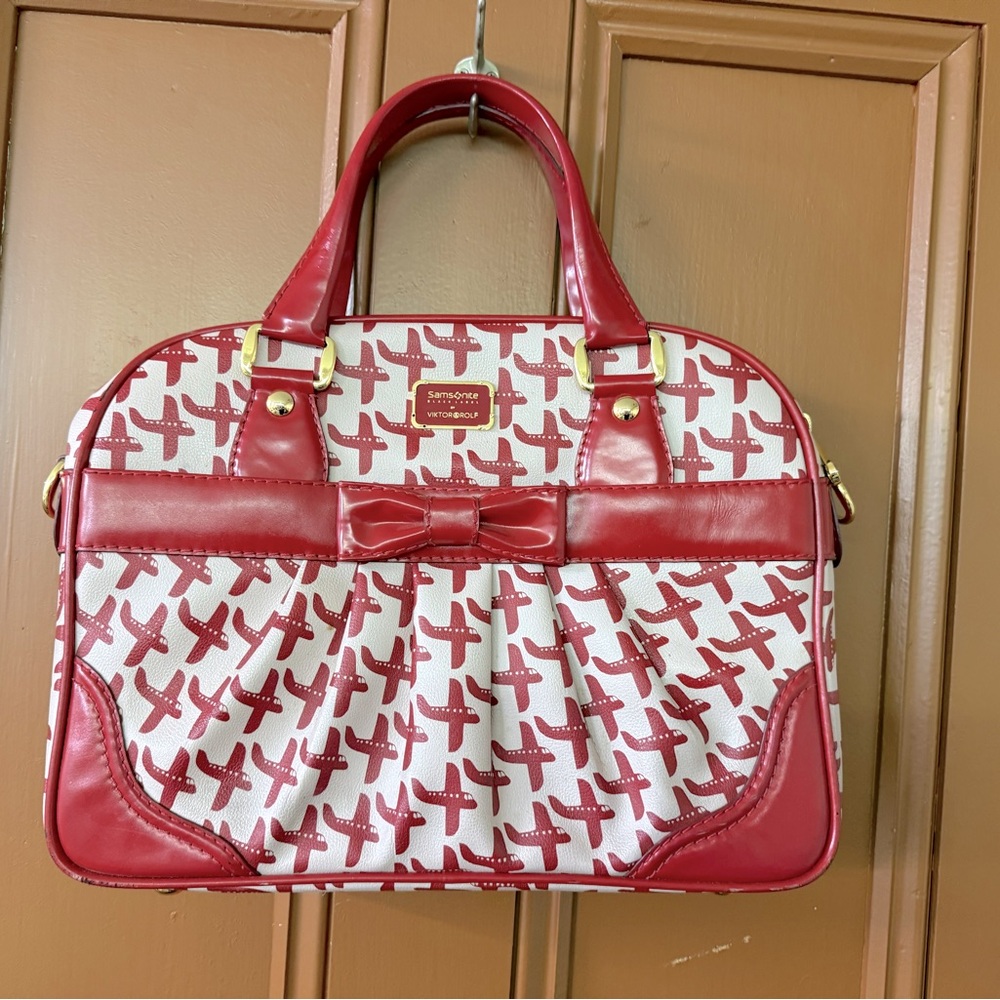 SAMSONITE BLACK LABEL VIKTOR & ROLF Tote Carryon Luggage Rare Sample Red 2009